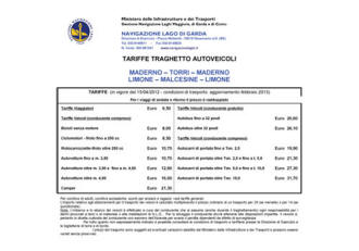 Preise Schifffahrt Limone - Malcesine - Limone Preise Schifffahrt Limone - Malcesine - Limone